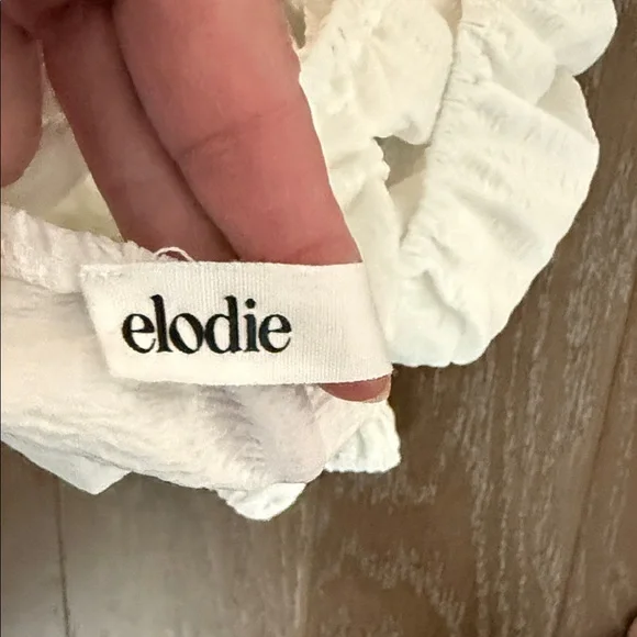 Elodie Cream Smocked Puff Sleeve Blouse - Picture 3 of 5